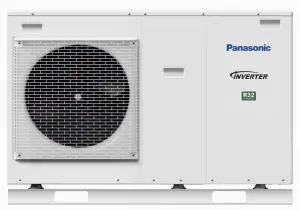 All components are housed in a single outdoor unit—no need for a separate indoor unit or refrigerant piping.