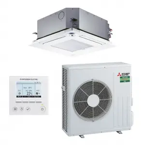 Compact Ceiling Cassette Design fits seamlessly into standard false ceiling grids without modifications