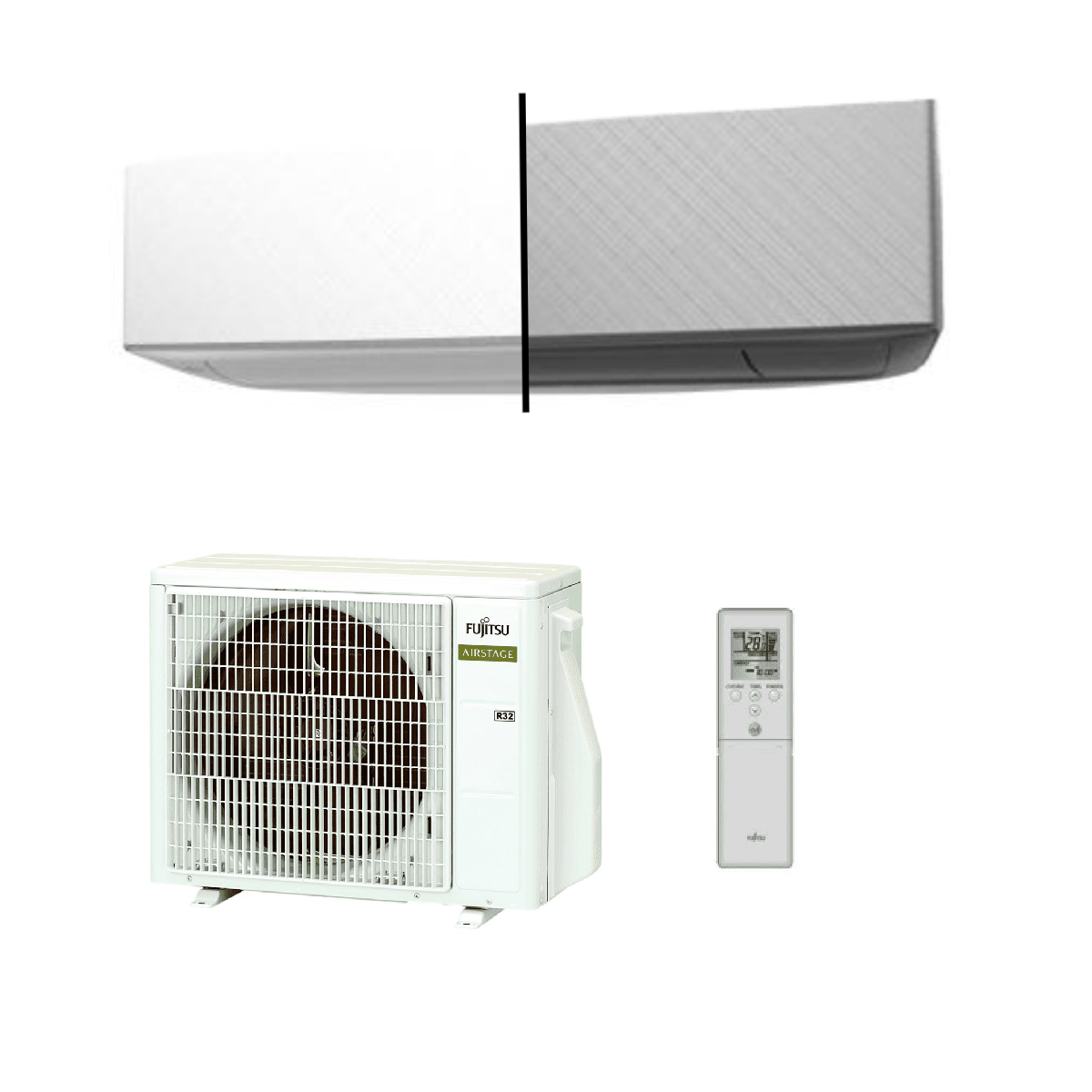 Fujitsu Air Conditioning Wall-Mounted Type Designer Range ASEG09KETF(-B) AOEG09KETA 2.5kW 9000Btu